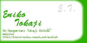 eniko tokaji business card